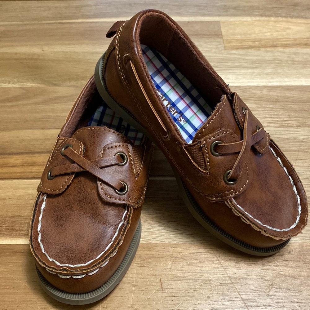 Carters brown dress shoes size 8c